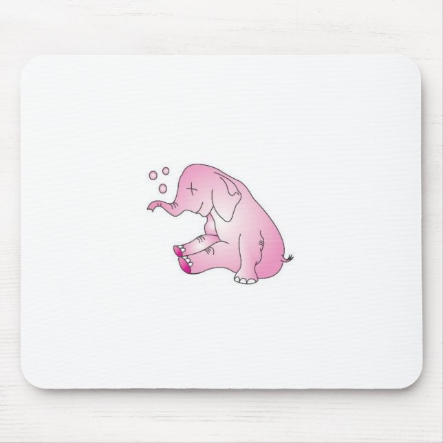 Mousepad Ciao o elefante cor-de-rosa (Frente)