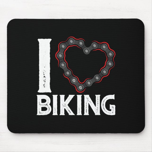 Mousepad Ciclismo de Montanha Bicicleta Eu Amo Pedalar  (Frente)