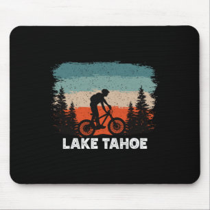 Mousepad Ciclismo de Montanha em Lake Tahoe Pôr do Sol Retr