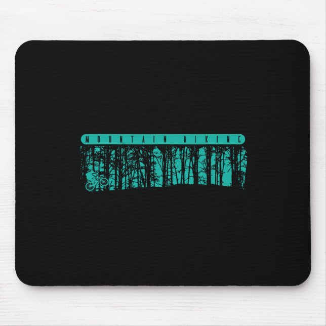 Mousepad Ciclismo de Montanha na Floresta (Frente)