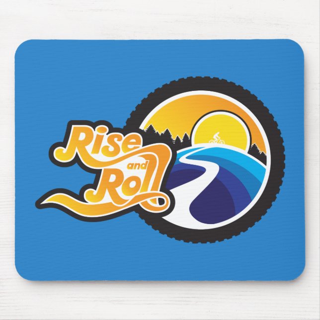 Mousepad ciclista ascendente e rolo (Frente)