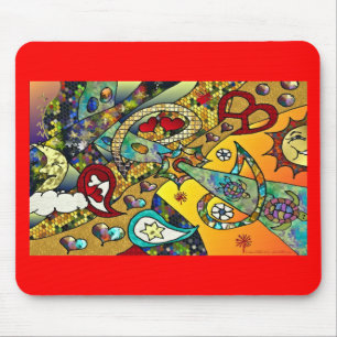 Mousepad Ciclo Psicodélico Retro 60s De Presentes Roupa