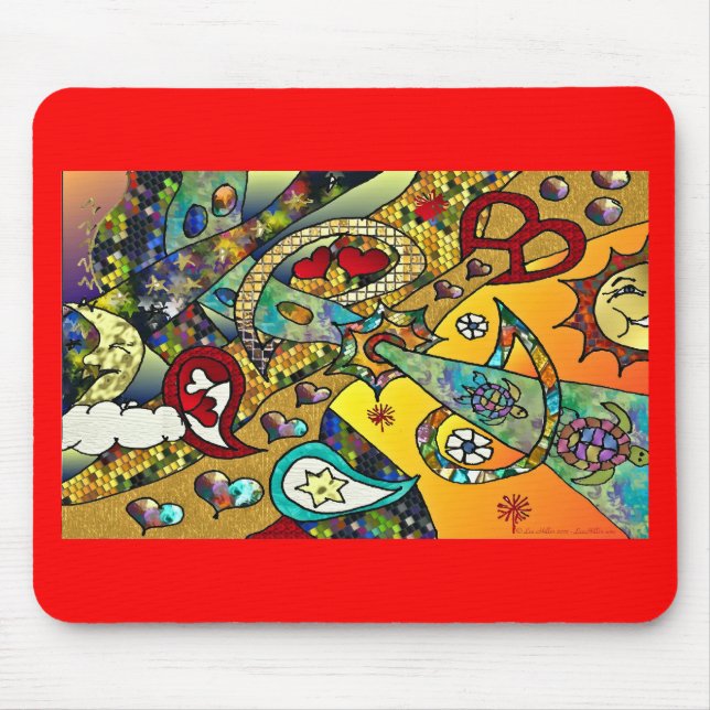 Mousepad Ciclo Psicodélico Retro 60s De Presentes Roupa (Frente)