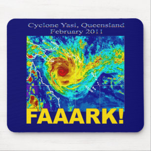 Mousepad Ciclone Yasi, Queensland, em fevereiro de 2011