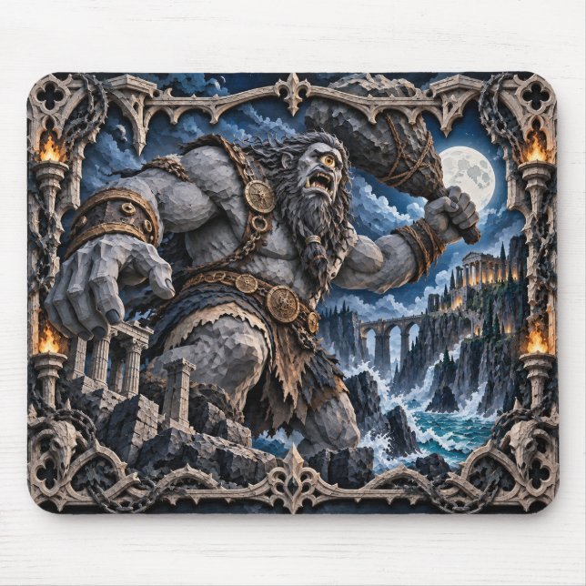 Mousepad Cíclope, Monstro de Corte de Papel (Frente)