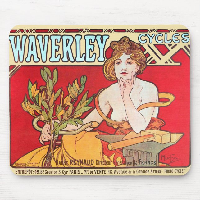 Mousepad Ciclos Waverley, Mucha (Frente)