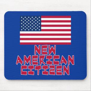Mousepad Cidadão americano novo com bandeira americana
