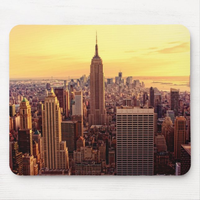 Mousepad Cidade da skyline de New York com estado do (Frente)