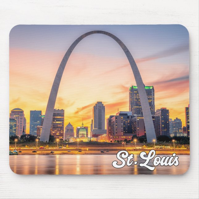 Mousepad Cidade das Ruas. Louis, Missouri, Estados Unidos (Frente)