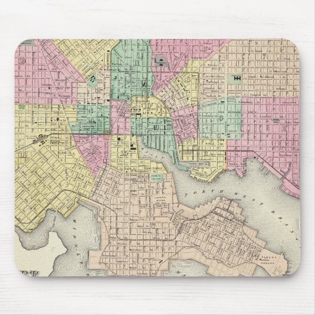 Mousepad Cidade De Baltimore Maryland (Frente)