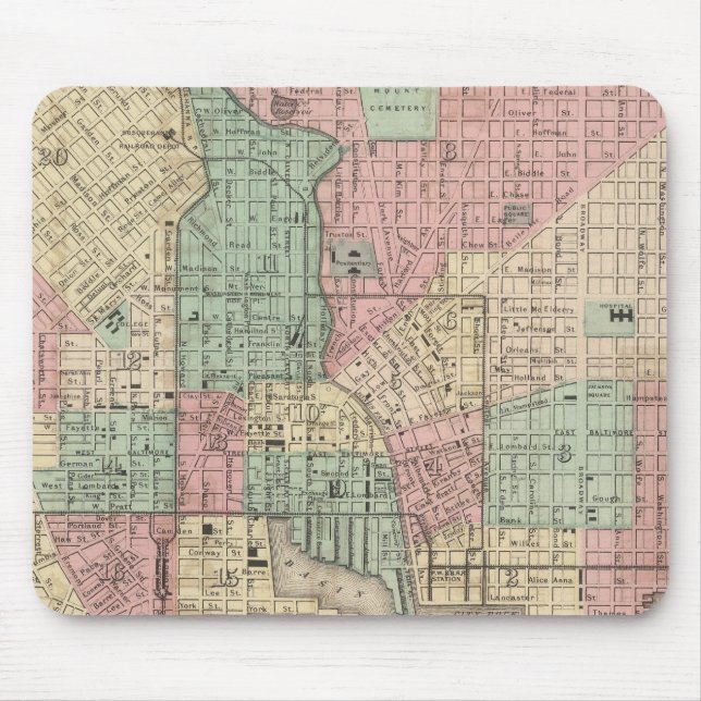 Mousepad Cidade de Baltimore, Maryland (Frente)