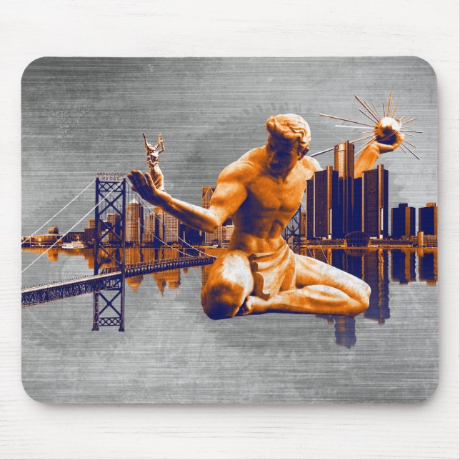 Mousepad Cidade de Detroit (Frente)