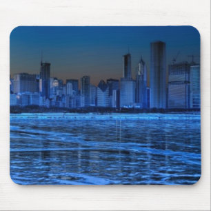 Mousepad Cidade de ombros largos e de Lago Michigan