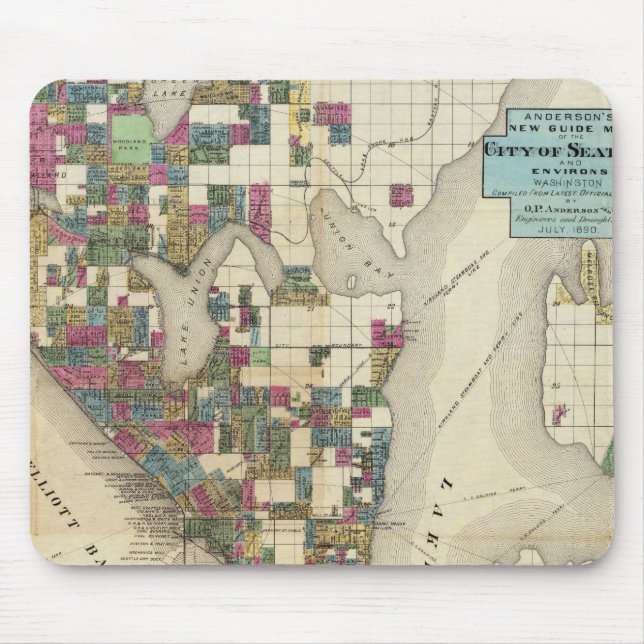 Mousepad Cidade De Seattle E Águas (Frente)