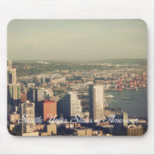 Mousepad Cidade de Seattle. Vista da torre. Paisagem