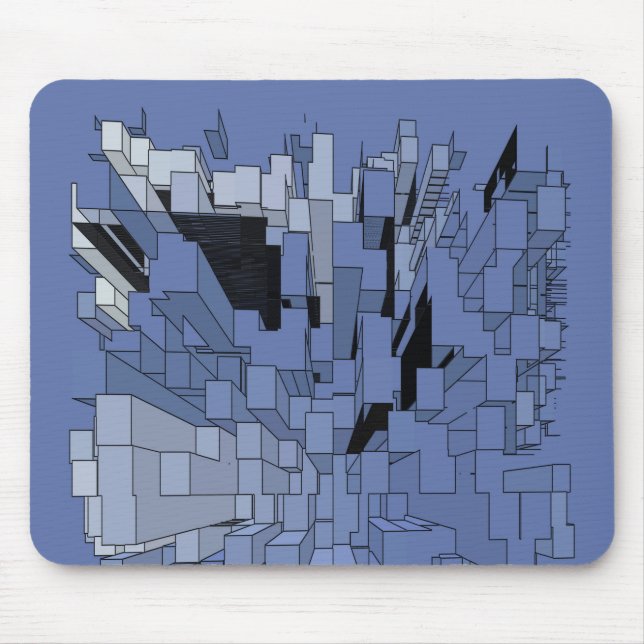 Mousepad Cidade de violeta azul (Frente)