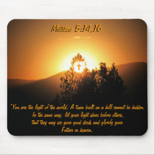 Mousepad Cidade do 5:14,16 de Matthew em um monte