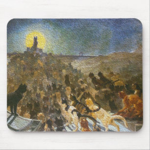 Mousepad Cidade do gato pelo artista Théophile Steinlen
