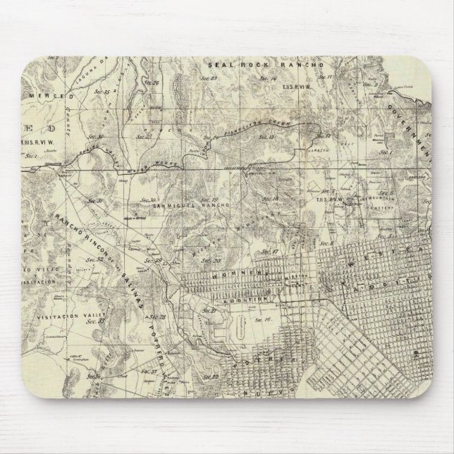 Mousepad Cidade e condado de São Francisco (Frente)