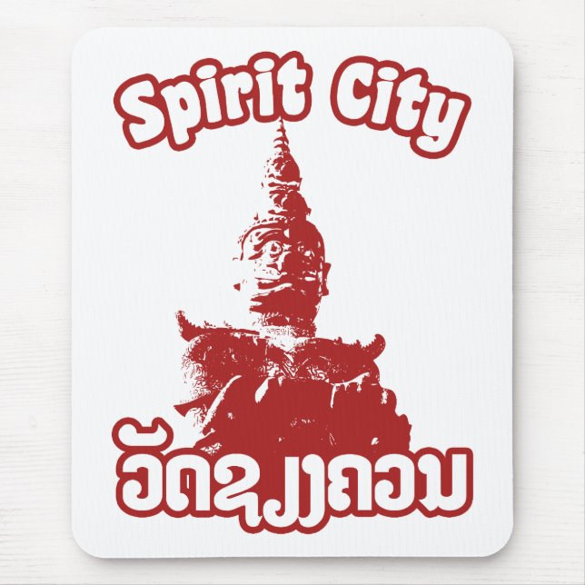 Mousepad Cidade Espírito - Wat Xieng Khuan, Vientiane, Laos (Frente)