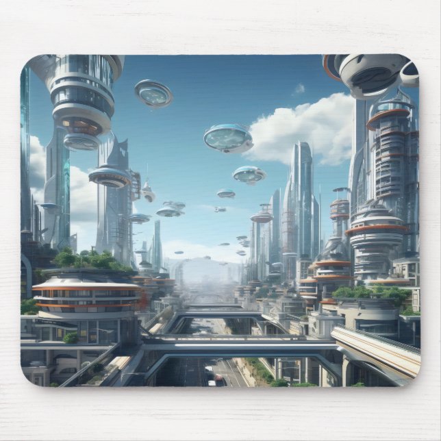 Mousepad Cidade Futurística (Frente)