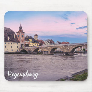 Mousepad Cidade histórica de Regensburg, Alemanha