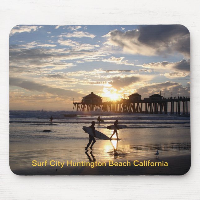 Mousepad Cidade Huntington Beach Califórnia do surf (Frente)