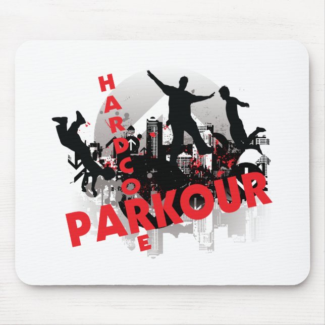 Mousepad Cidade incondicional do Grunge de Parkour (Frente)