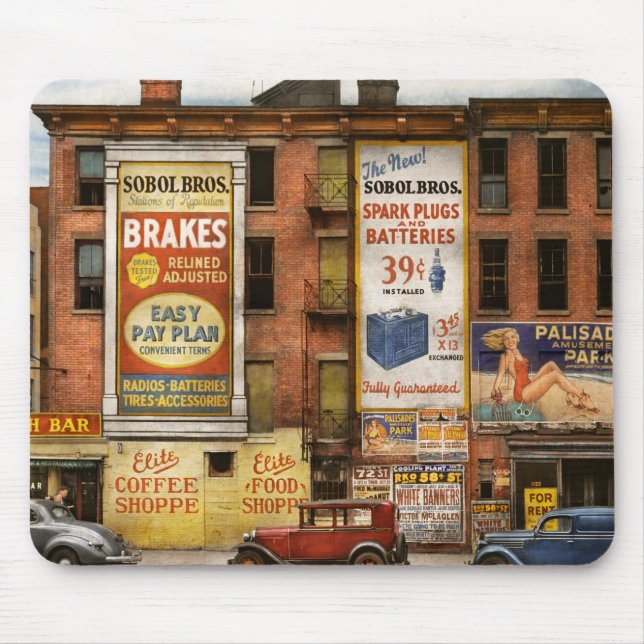 Mousepad Cidade - Nova York NY - Barra de almoço de elite 1 (Frente)