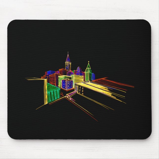 Mousepad Cidade vibrante (Frente)