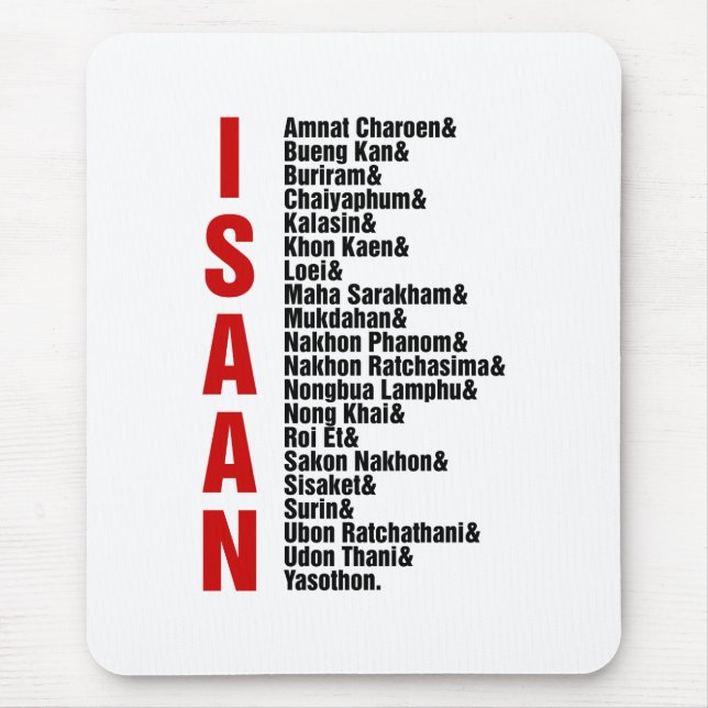 Mousepad Cidades de Isaan, Tailândia (Frente)