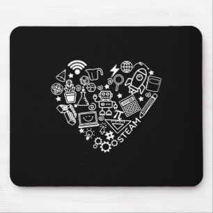 Mousepad Ciência do Professor em Forma de Coração a Vapor