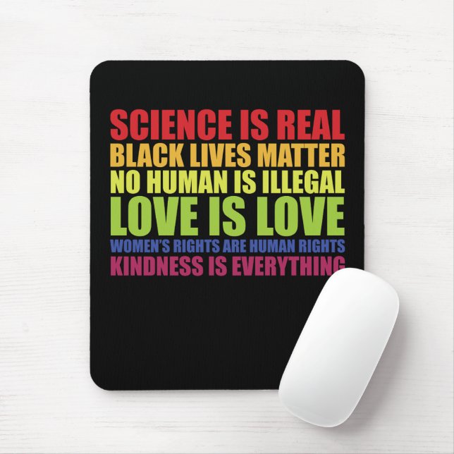 Mousepad Ciência É Real Vidas Negras Importam Orgulho LGBT  (Com mouse)