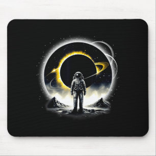 Mousepad Científico do Planeta Espaço Eclipse Astronauta Fo