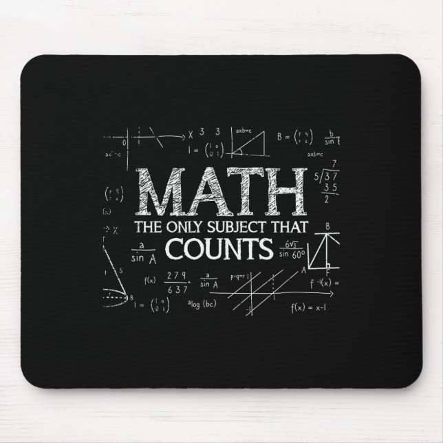Mousepad Cientista Engraçado Nerd Matemática O Único Assunt (Frente)
