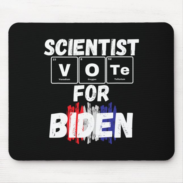 Mousepad Cientista Vota Biden (Frente)