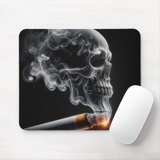 Mousepad Cigarro - Crânio (Com mouse)
