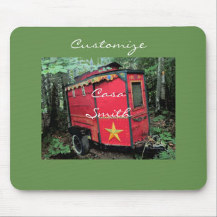 Mousepad Cigarro vermelho personalizado, minúsculo caravan