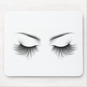 Mousepad Cílios Alongados Extensões de Cílios Beleza  