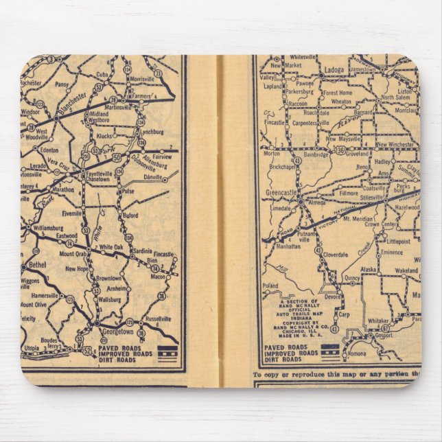 Mousepad Cincinnati, Detroit, Indianápolis (Frente)