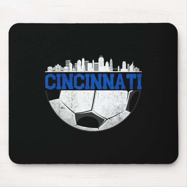 Mousepad Cincinnati Soccer Distressed Cincy nati  (Frente)