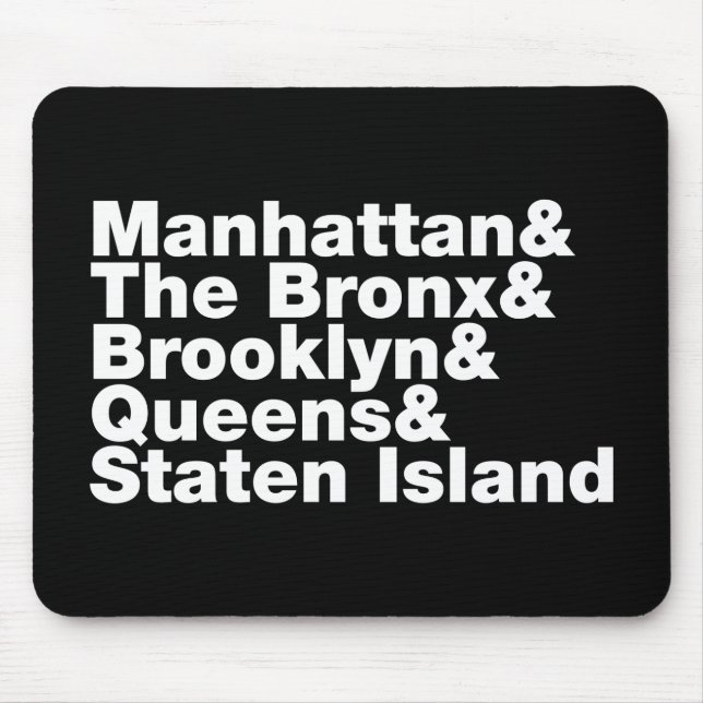 Mousepad Cinco Boroughs ~ Nova Iorque (Frente)
