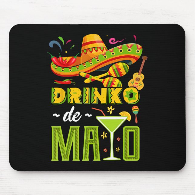 Mousepad Cinco De Drinko Fiesta Mexicano Cinco de Mayo (Frente)