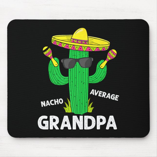 Mousepad Cinco De Maio Divertido Nacho Avô Médio Sombrero (Frente)