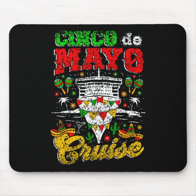 Mousepad Cinco De Mayo Cruise México Fiesta Cinco D Mexican (Frente)