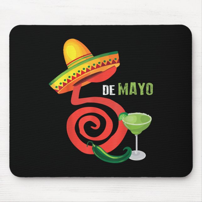 Mousepad Cinco De Mayo Fiesta Design Camisa 5 De Mayo Viva (Frente)