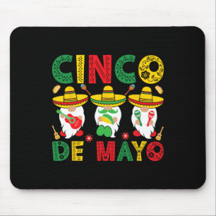 Mousepad Cinco De Mayo Gnomos Mexicanos Fiesta 5 De Maio Ho