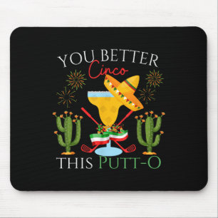 Mousepad Cinco De Mayo Golf Bebendo Margaritas Titem
