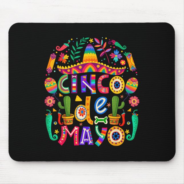 Mousepad Cinco De Mayo Lets Fiesta Squad 5 De Mayo Mexicano (Frente)