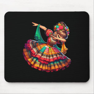 Mousepad Cinco De Mayo Mulher Mexicana Engraçada Dabbing Ci